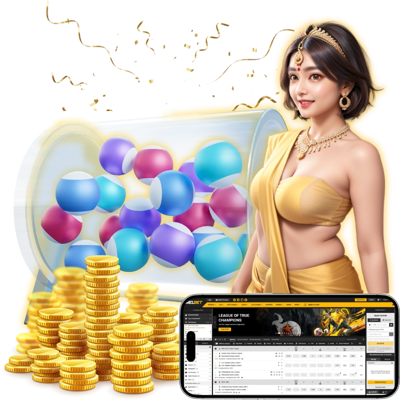 melbet lottery site with sexy girl